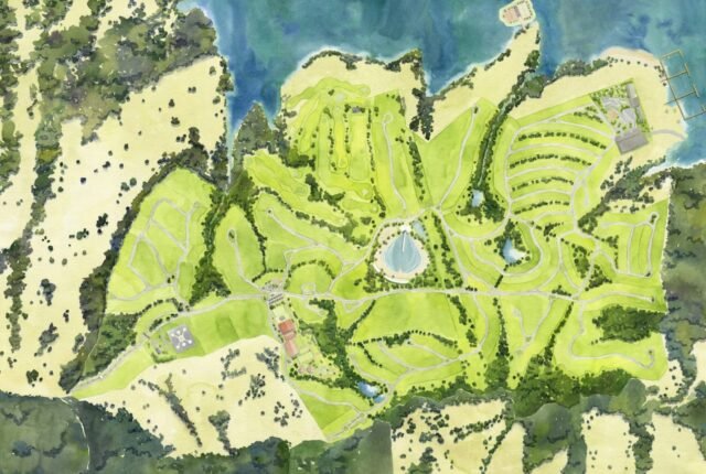 Masterplan da Fazenda do Lago: 3 milhões de m² organizados em quatro clubes autorais às margens do Lago Corumbá IV.
